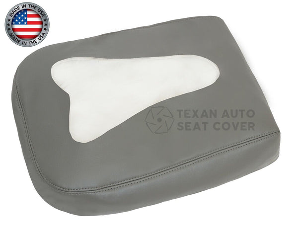 2007 to 2014 GMC Sierra Work Truck Center Console Synthetic Leather Replacement Cover Dark Gray