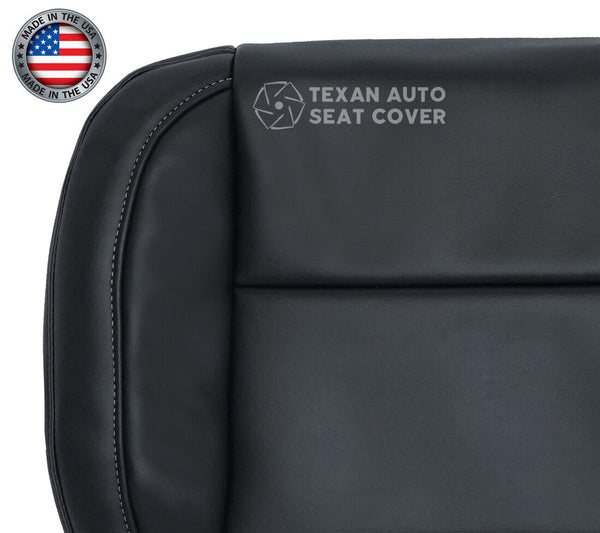 2014, 2015, 2016, 2017, 2018, 2019 GMC Sierra Passenger Side Bottom Leather  Replacement Seat Cover Black
