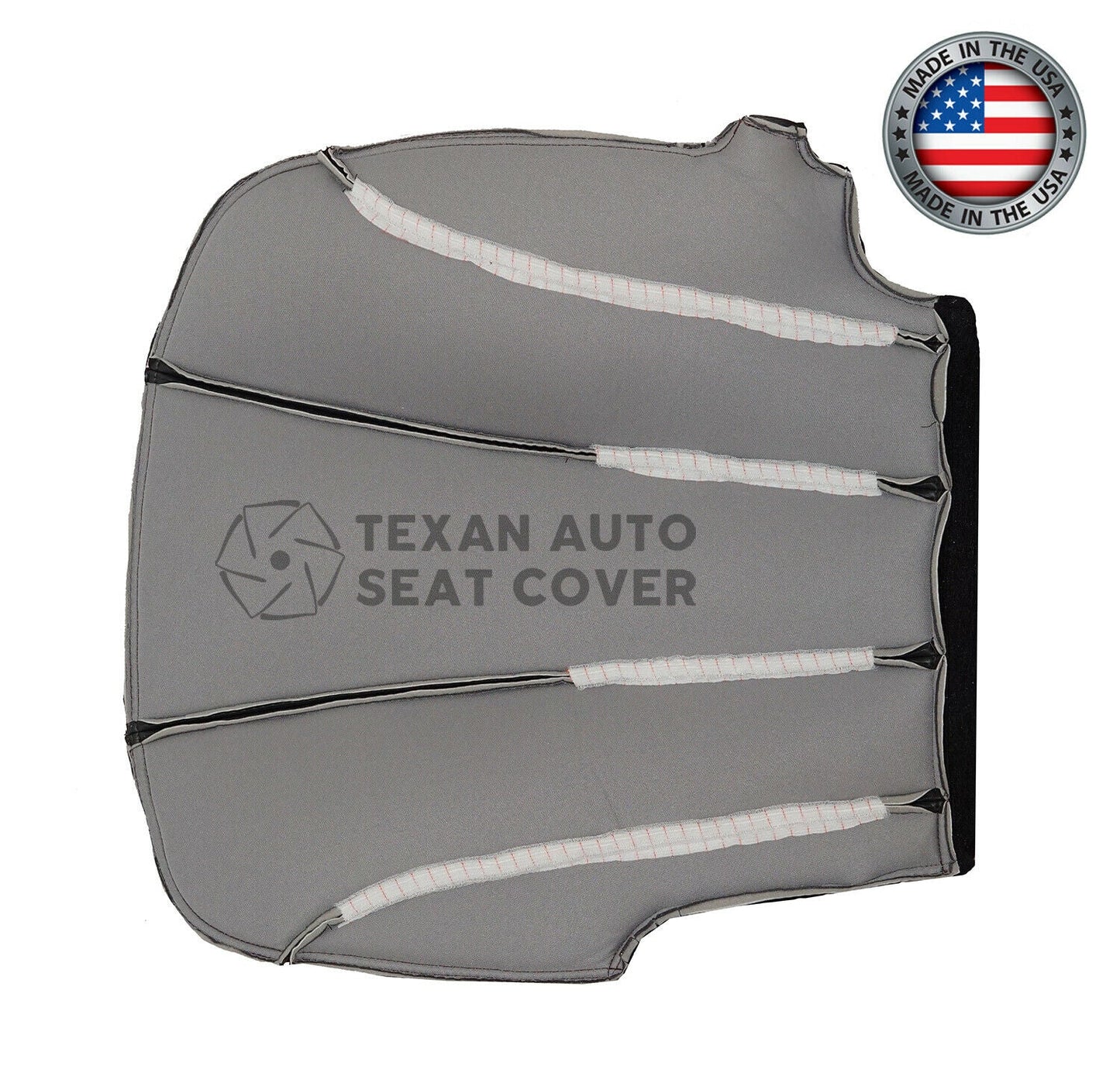Fits 1999. 2000, 2001, 2002 GMC Sierra Work Truck Driver Side Bottom Synthetic Leather Replacement Seat Cover Dark Gray
