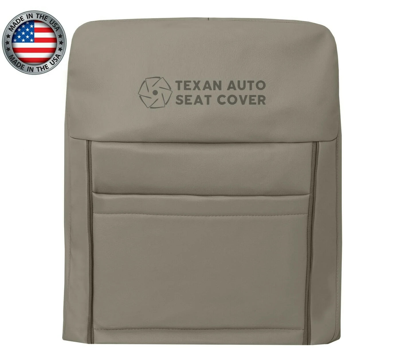 2007 to 2014 Ford Expedition Driver Side Lean Back Perforated Synthetic Leather Replacement Seat Cover Gray