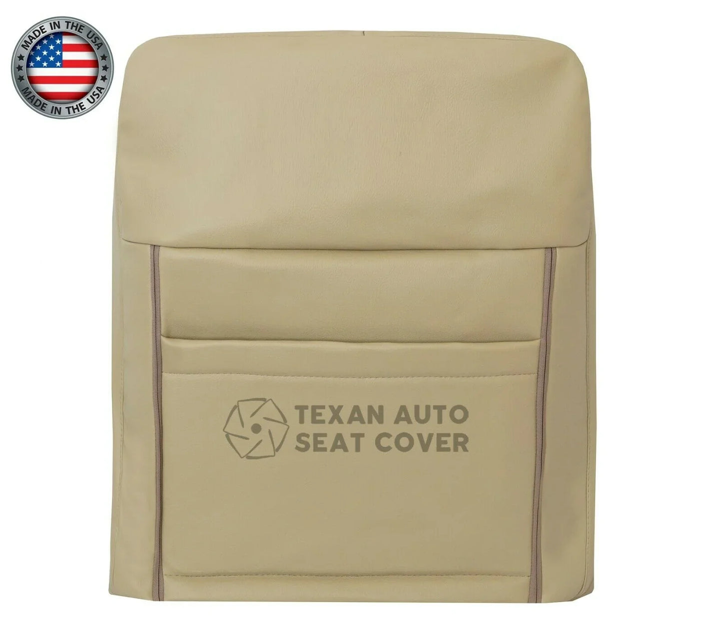 2007 to 2014 Ford Expedition Passenger Side Lean Back Perforated Synthetic Leather Replacement Seat Cover Tan