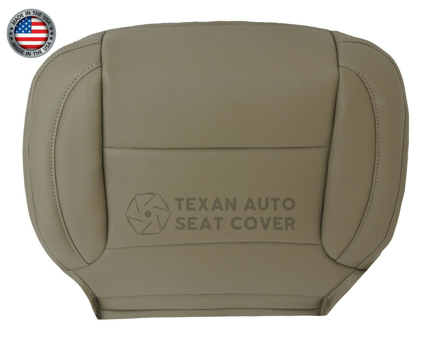 Fits 2014, 2015, 2016, 2017, 2018, 2019 GMC Sierra Passenger Bottom Perforated Leather  Replacement Seat Cover Tan
