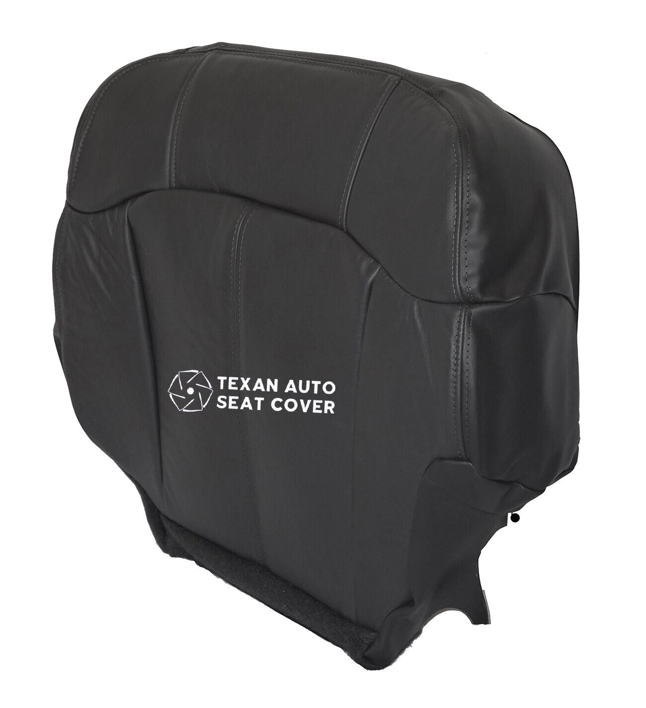 1999 to 2002 GMC Sierra Driver Side Bottom Leather Replacement Seat Cover Dark Gray