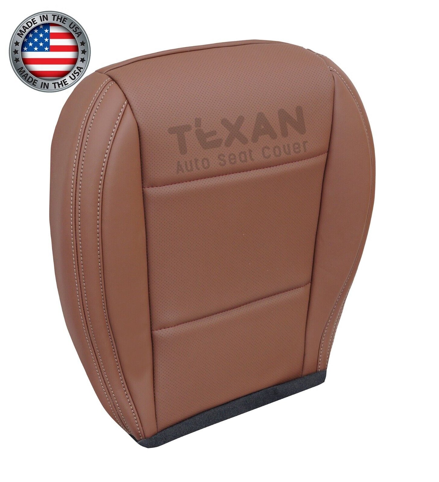 Fits 2015, 2016, 2017 Subaru Outback Driver Bottom Perforated Synthetic Leather Replacement Seat Cover Brown