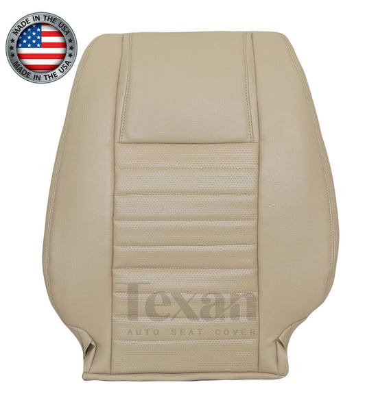 2005 to 2009 Ford Mustang GT V8 Passenger Side Lean Back Perforated Leather Replacement Seat Cover Tan