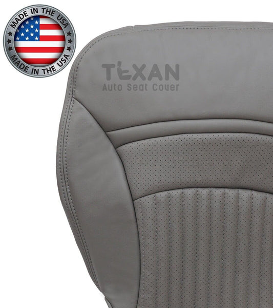 For 1997 to 2004 Chevy Corvette Passenger Side Bottom Perforated Leather Replacement Seat Cover Gray