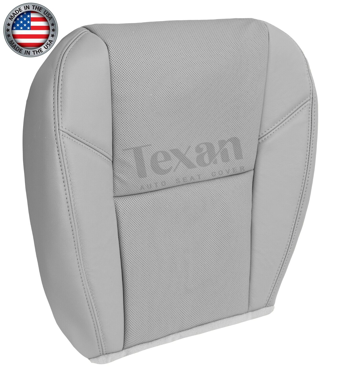 Fits 2012, 2013, 2014 GMC Sierra Driver SLT, SLE Side Bottom Perforated Synthetic Leather Replacement Seat Cover Gray