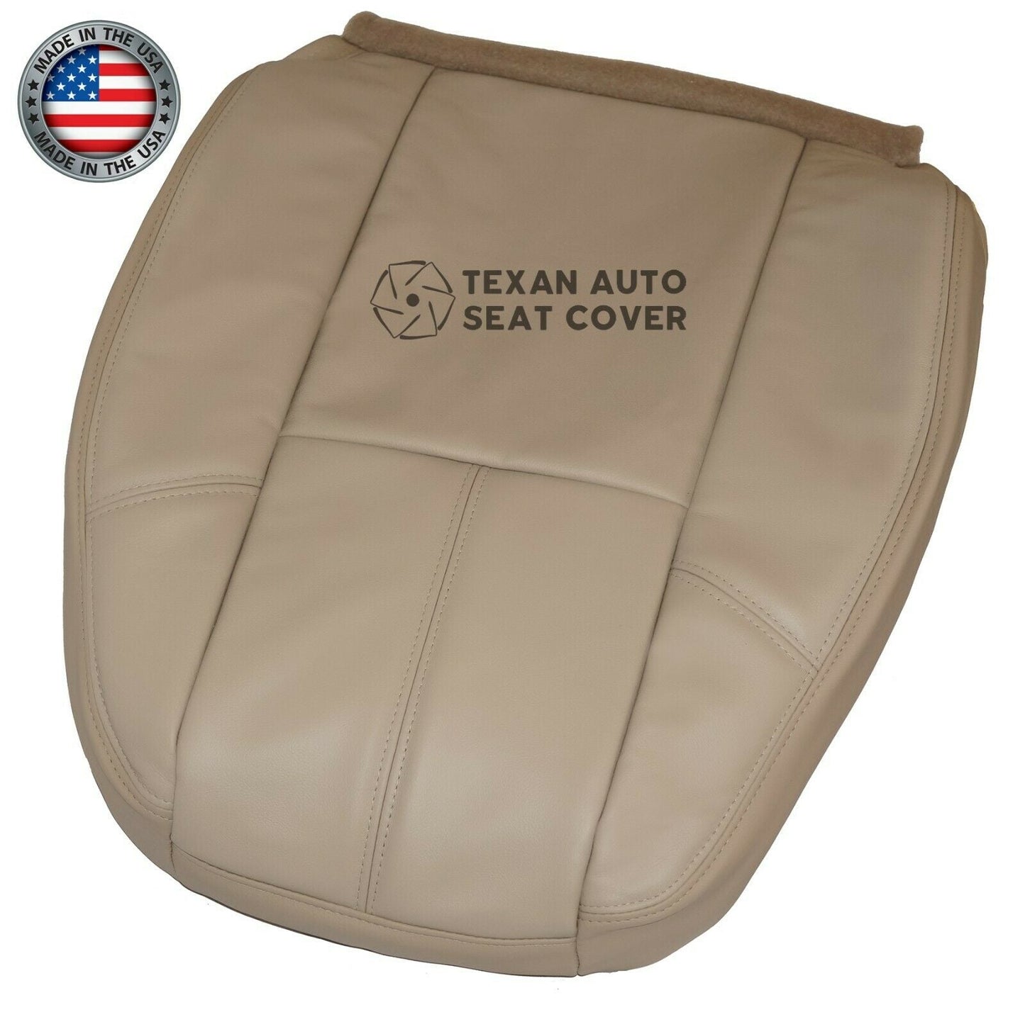 Fits 2007, 2008, 2009, 2010, 2011, 2012, 2013, 2014 GMC Yukon, Yukon XL Driver Side Lean Back Leather Replacement Seat Cover Tan