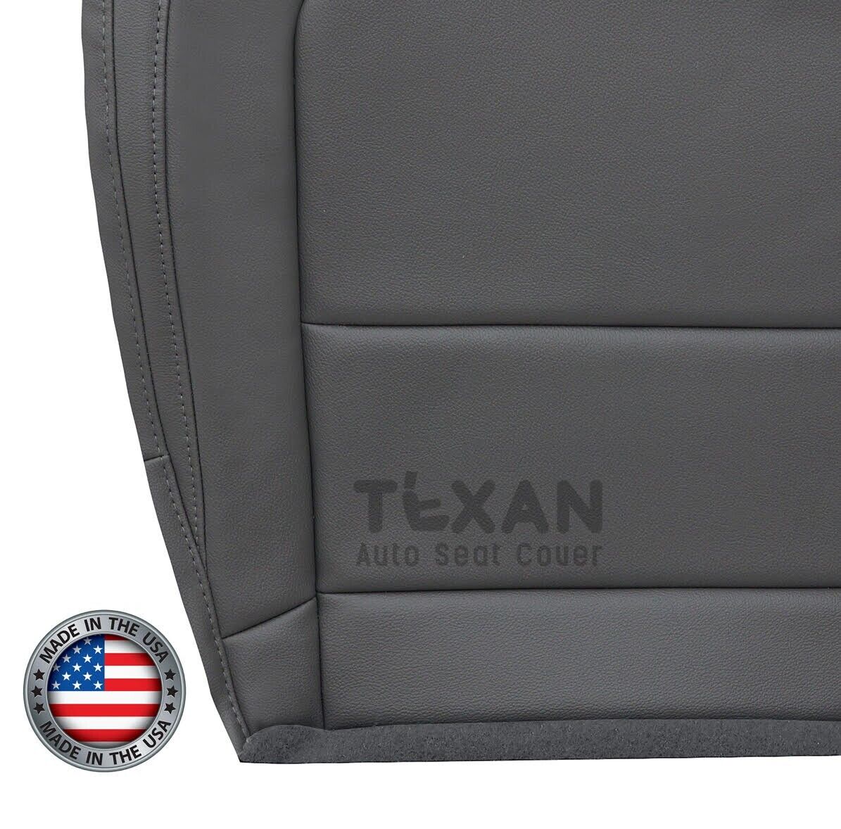 2015 to 2022 Chevy Colorado Passenger Side Bottom Synthetic Leather Replacement Seat Cover Gray