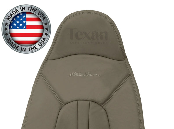 Fits 2000 to 2002 Ford Expedition Eddie Bauer Passenger Side Lean Back Synthetic Leather Replacement Seat Cover Tan