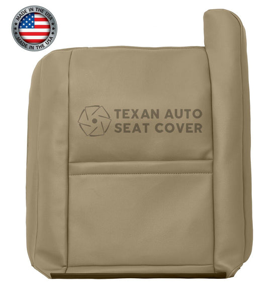 1999 to 2002 GMC Sierra Driver Side Lean Back Synthetic Leather Replacement Seat Cover Tan