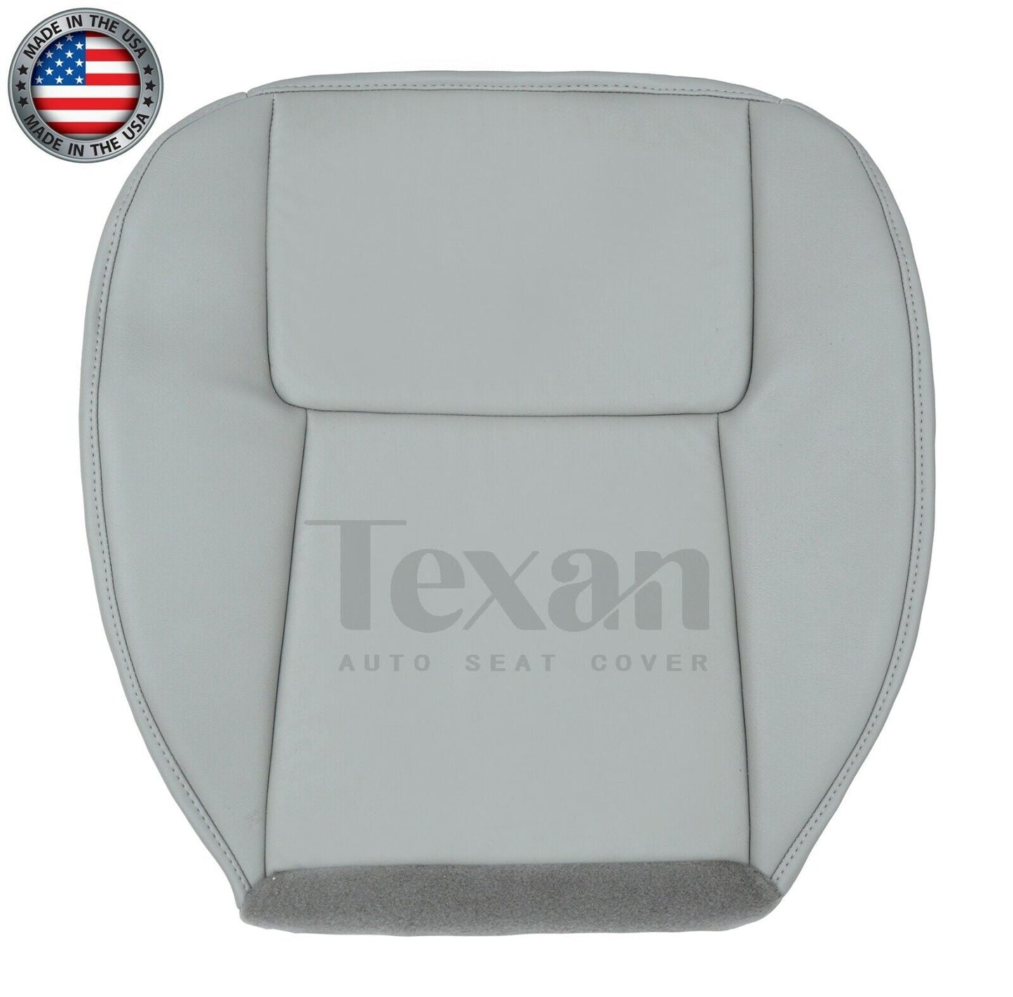 2005 to 2009 Chevy Equinox Driver Side Bottom Leather Replacement Seat Cover Gray