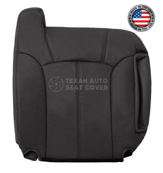 1999 to 2002 GMC Sierra Driver Lean Back Leather Replacement Seat Cover Dark Gray