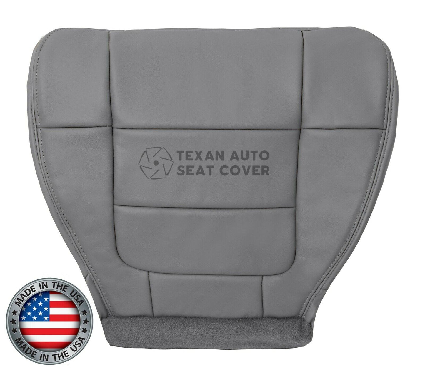 Fits 2001, 2002 Ford F-150 Lariat  Super-Cab, Extended-Cab Passenger Side Bottom Synthetic Leather Replacement Seat Cover Gray