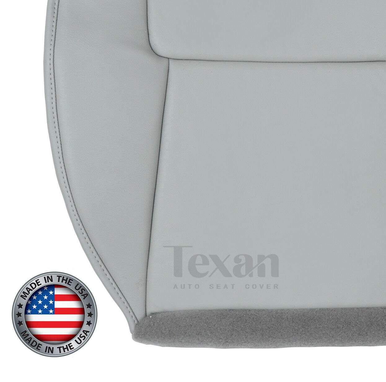 2005 to 2009 Chevy Equinox Passenger Side Bottom Synthetic Leather Replacement Seat Cover Gray