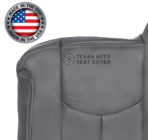 2003 to 2007 Chevy Silverado Passenger Side Lean Back Leather Replacement Seat Cover Gray