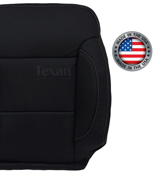 2014 to 2019 Chevy Silverado Passenger Side Lean Back Perforated Synthetic Leather Replacement Seat Cover Black