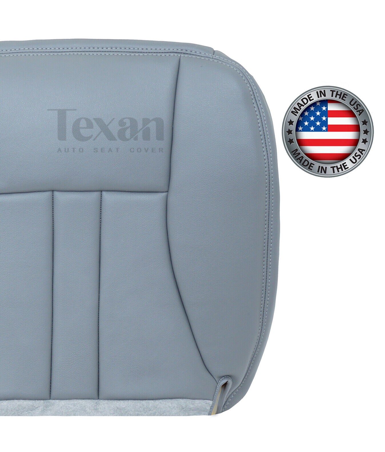 2006 to 2009 Chrysler Town & Country Passenger Side Bottom Synthetic Leather Replacement Seat Cover Gray