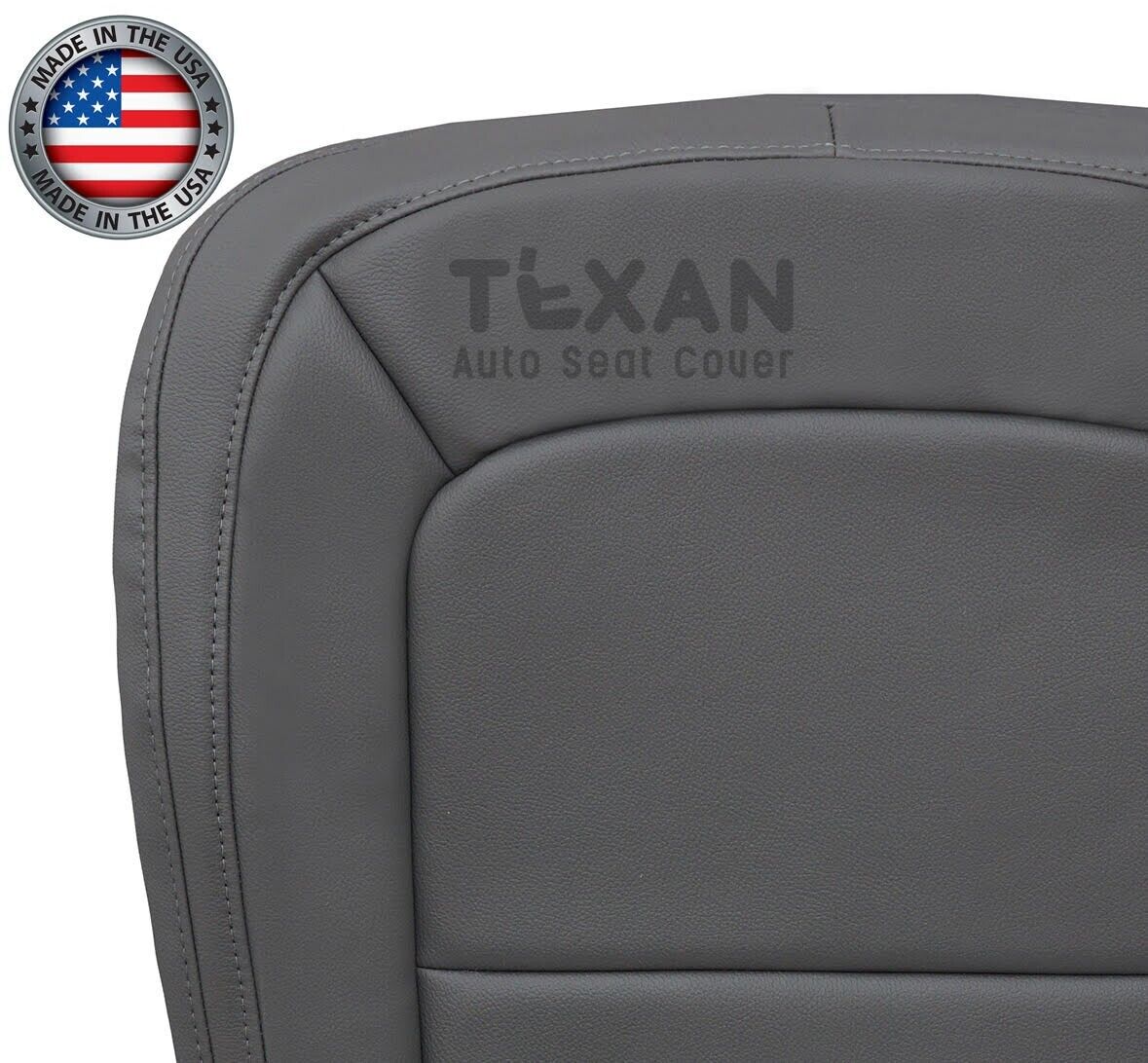 2015-2022 GMC Canyon Driver Bottom Synthetic Leather Replacement Seat Cover Gray
