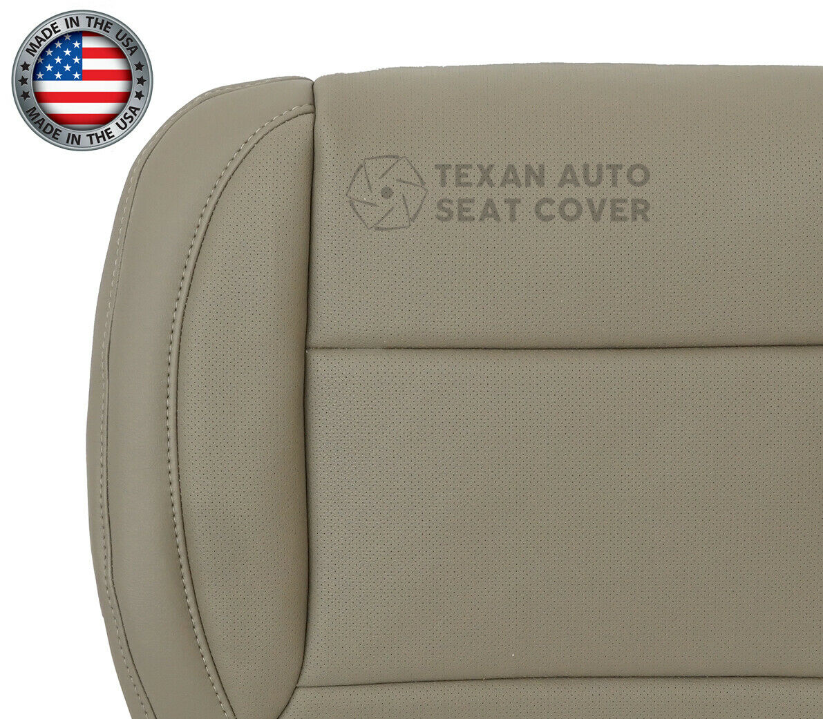 Fits 2014, 2015, 2016, 2017, 2018, 2019 GMC Sierra Passenger Bottom Perforated Leather  Replacement Seat Cover Tan