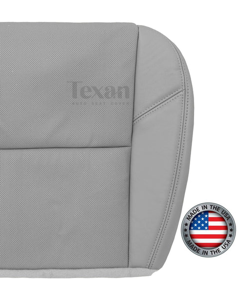 Fits 2009, 2010, 2011, 2012, 2013, 2014 GMC Sierra Driver SLT, SLE Side Bottom Perforated Synthetic Leather Replacement Seat Cover Gray