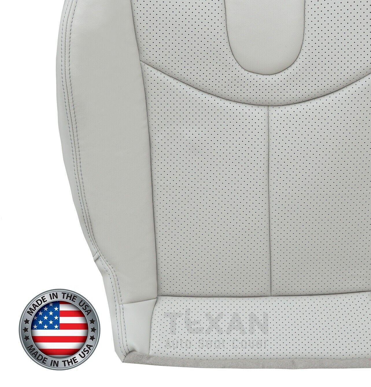 2008, 2009, 2010, 2011, 2012, 2013 Infinity G37 Driver Side Bottom Synthetic Leather Perforated  Replacement Seat Cover Gray