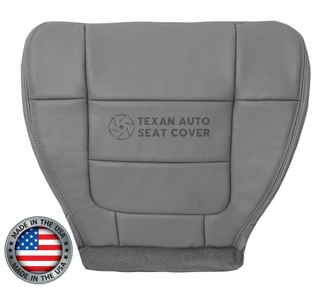 Fits 2001, 2002 Ford F-150 Lariat  Super-Cab, Extended-Cab Driver Bottom Leather Replacement Seat Cover Gray