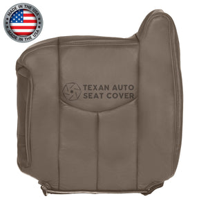 2003 to 2007 Chevy Silverado Driver Side Lean Back Leather Replacement Seat Cover Tan