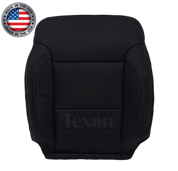 2014 to 2019 GMC Sierra Driver Side Lean Back Perforated Leather Replacement Seat Cover Black