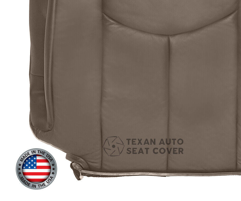 2003 to 2007 Chevy Silverado Passenger Side Lean Back Synthetic Leather Replacement Seat Cover Tan