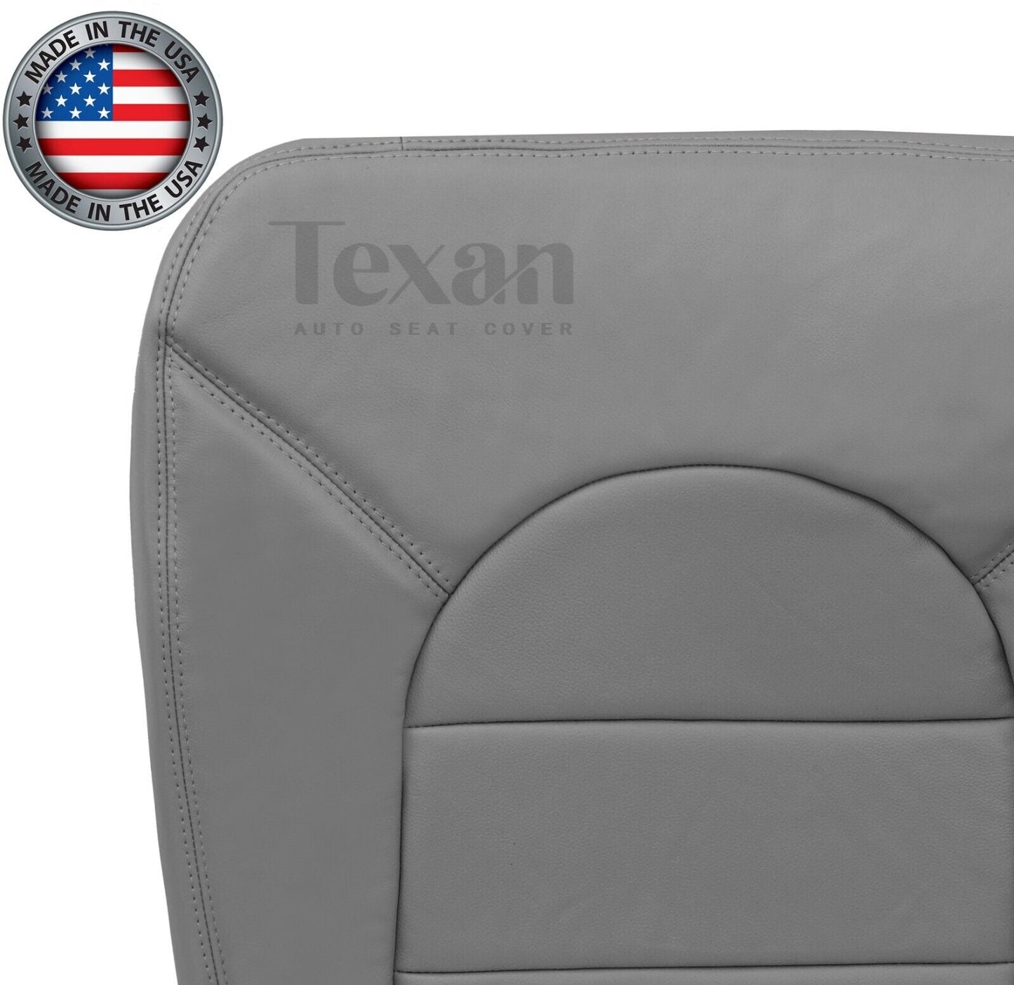 1999, 2000 Ford F250-F550 Lariat Passenger Bottom Leather Replacement Seat Cover Gray