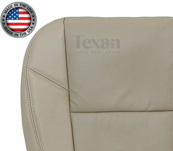 Fits 2010, 2011, 2012, 2013, 2014 GMC Yukon, Yukon XL Passenger Side Bottom Perforated Synthetic Leather Replacement Seat Cover Tan