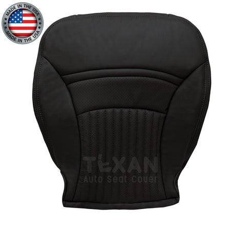 1997 to 2004 Chevy Corvette Driver side Bottom Synthetic Leather perforated Replacement Seat Cover Black