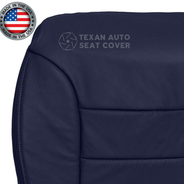 Fits 1995, 1996,1997, 1998, 1999, GMC Suburban Driver Side Lean Back Synthetic Leather Replacement Seat Cover Blue