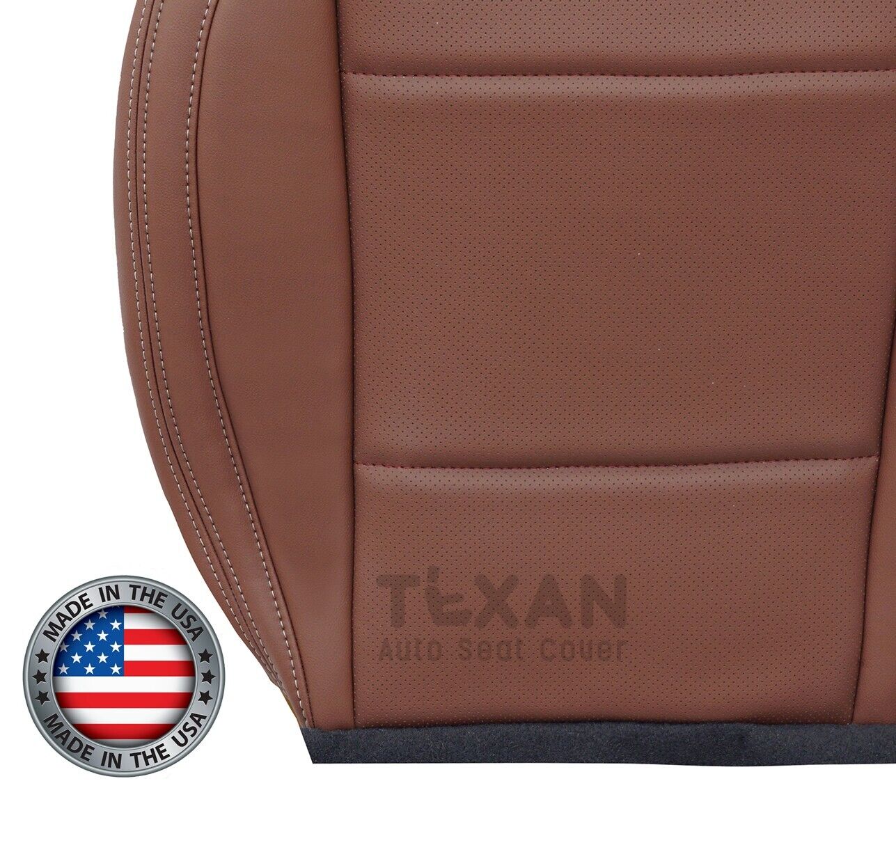 Fits 2015, 2016, 2017 Subaru Outback Driver Bottom Perforated Synthetic Leather Replacement Seat Cover Brown