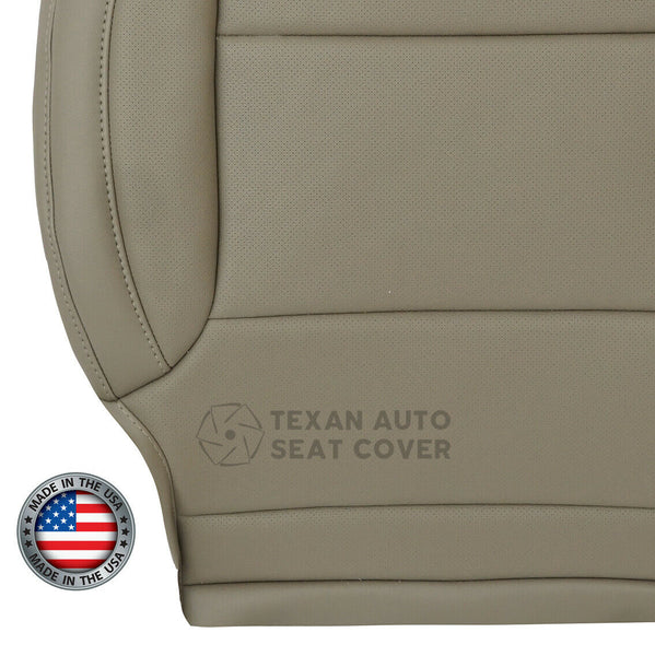 2014, 2015, 2016, 2017, 2018, 2019 GMC Sierra Driver Bottom perforated Leather  Replacement Seat Cover Tan