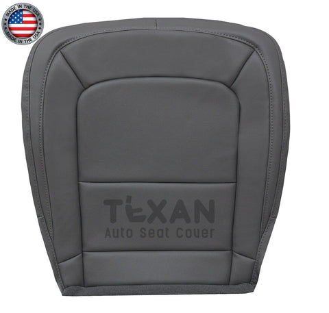 2015 to 2022 Chevy Colorado Driver Side Bottom Synthetic Leather Replacement Seat Cover Gray