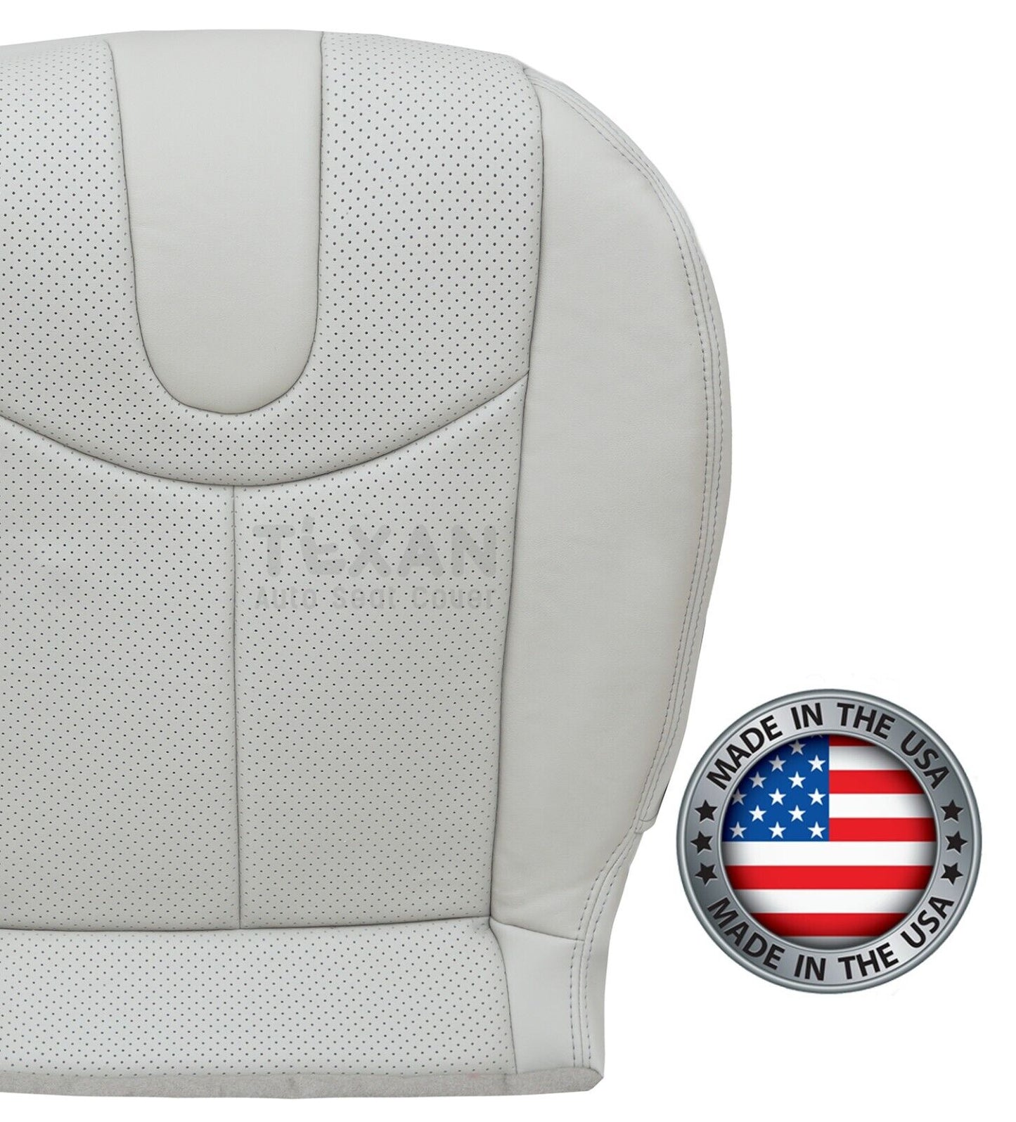 2008, 2009, 2010, 2011, 2012, 2013 Infinity G37 Passenger Side Bottom Leather Perforated  Replacement Seat Cover Gray