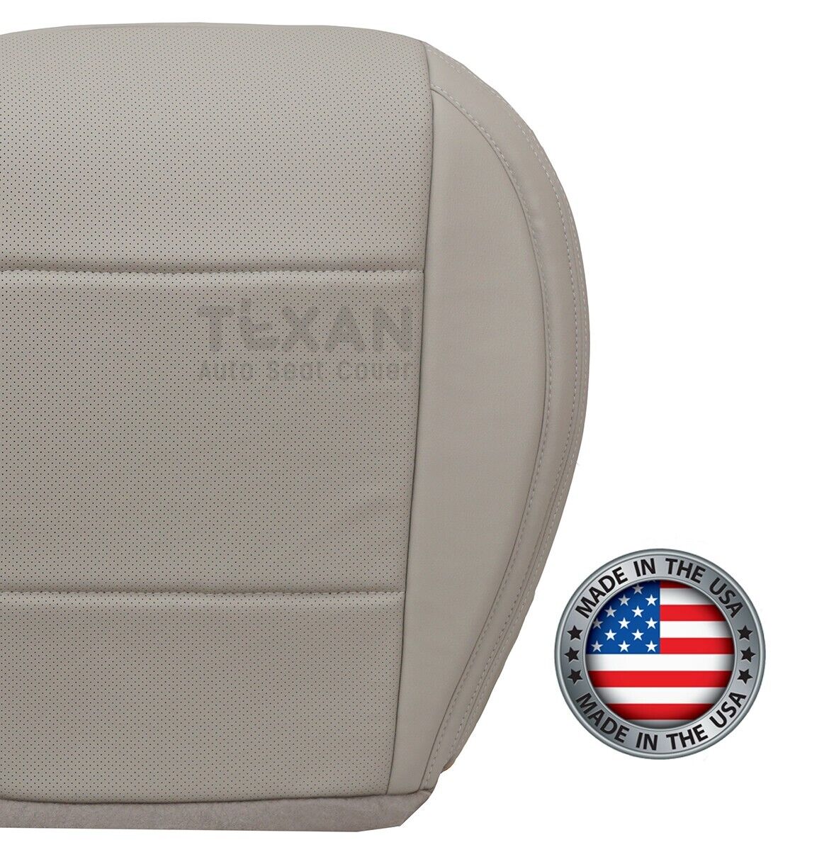 For 2015, 2016, 2017 Subaru Outback Passenger Bottom Perforated Synthetic Leather Replacement Seat Cover Ivory