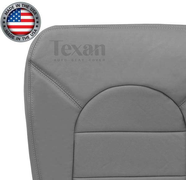 1999, 2000 Ford F250-F550 Lariat Driver Bottom Leather Replacement Seat Cover Gray