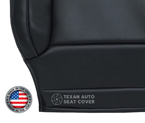 2014 to 2019 Chevy Silverado Driver Bottom Leather Replacement Seat Cover Black