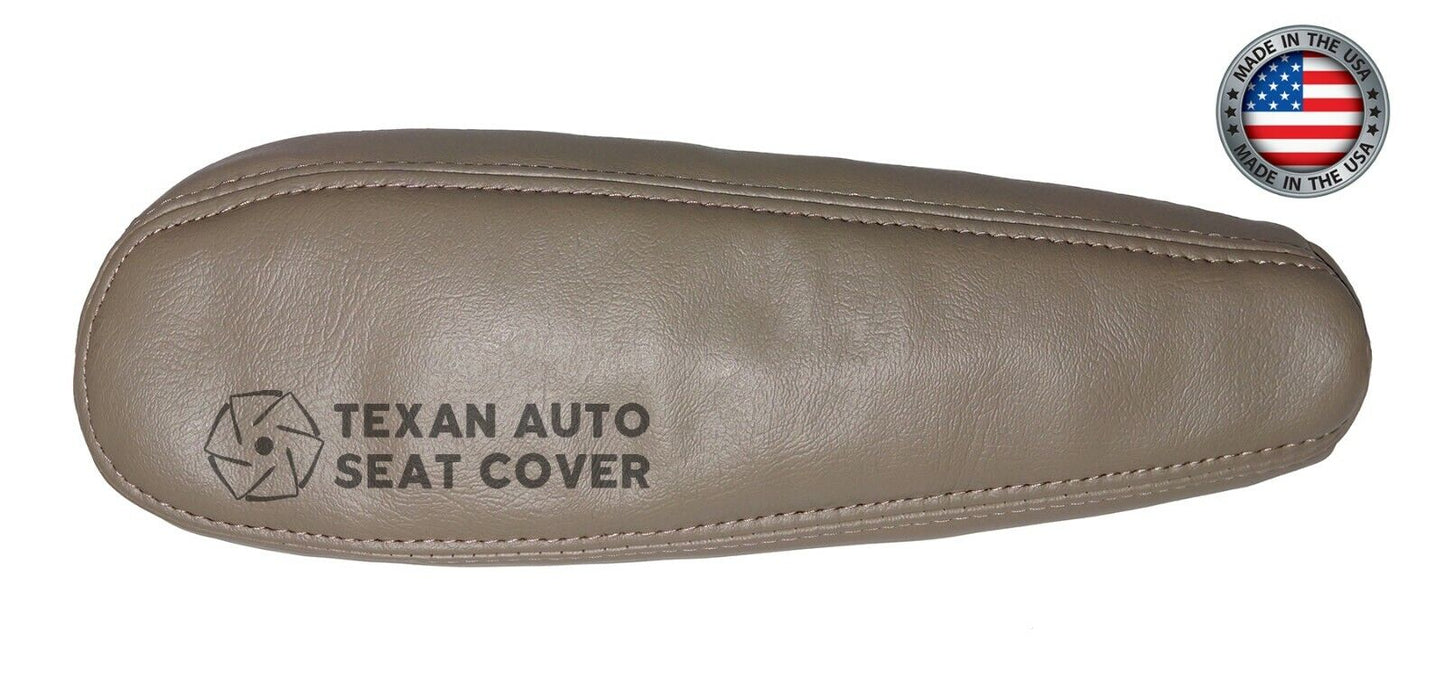1999 to 2002 GMC Sierra Passenger Side Armrest Synthetic Leather Replacement Seat Cover Tan