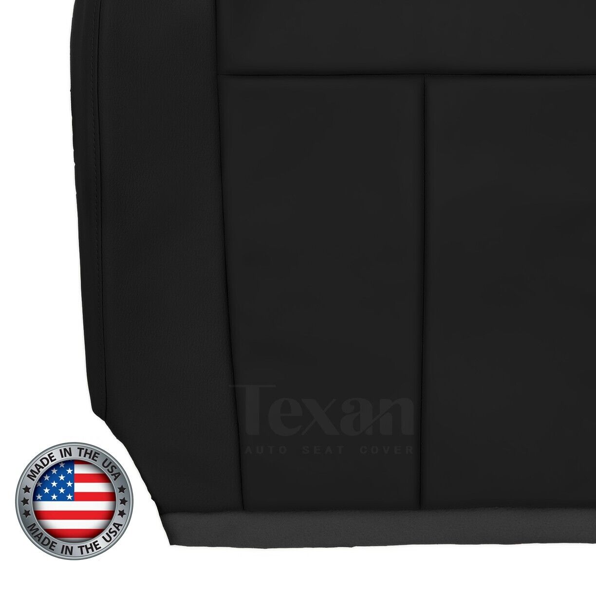 Fits 2007 to 2014 Ford Expedition Passenger Side Bottom Synthetic Leather Replacement Seat Cover Black