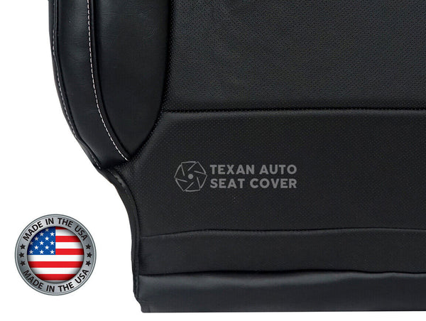 2014 to 2019 Chevy Silverado Driver Side Bottom Perforated Leather Replacement Seat Cover Black