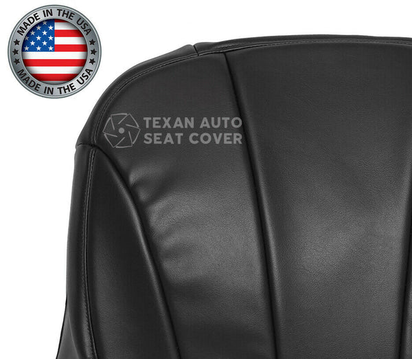 Fits 1999, 2000, 2001, 2002 GMC Sierra Work Truck Passenger Side Bottom Synthetic Leather Replacement Seat Cover Dark Gray