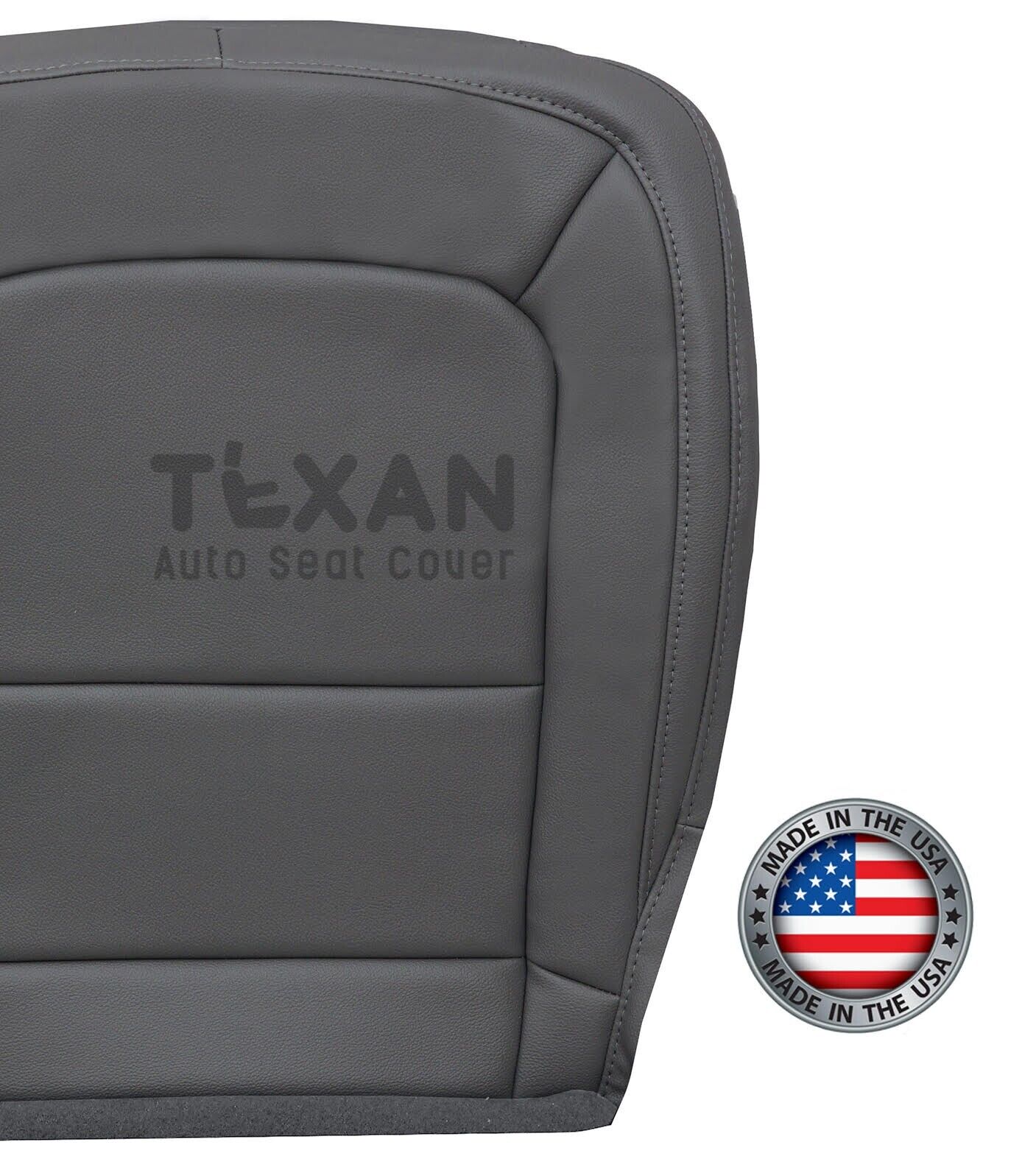 2015-2022 GMC Canyon Driver Bottom Synthetic Leather Replacement Seat Cover Gray