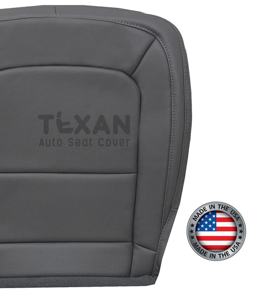 2015 to 2022 Chevy Colorado Driver Side Bottom Synthetic Leather Replacement Seat Cover Gray