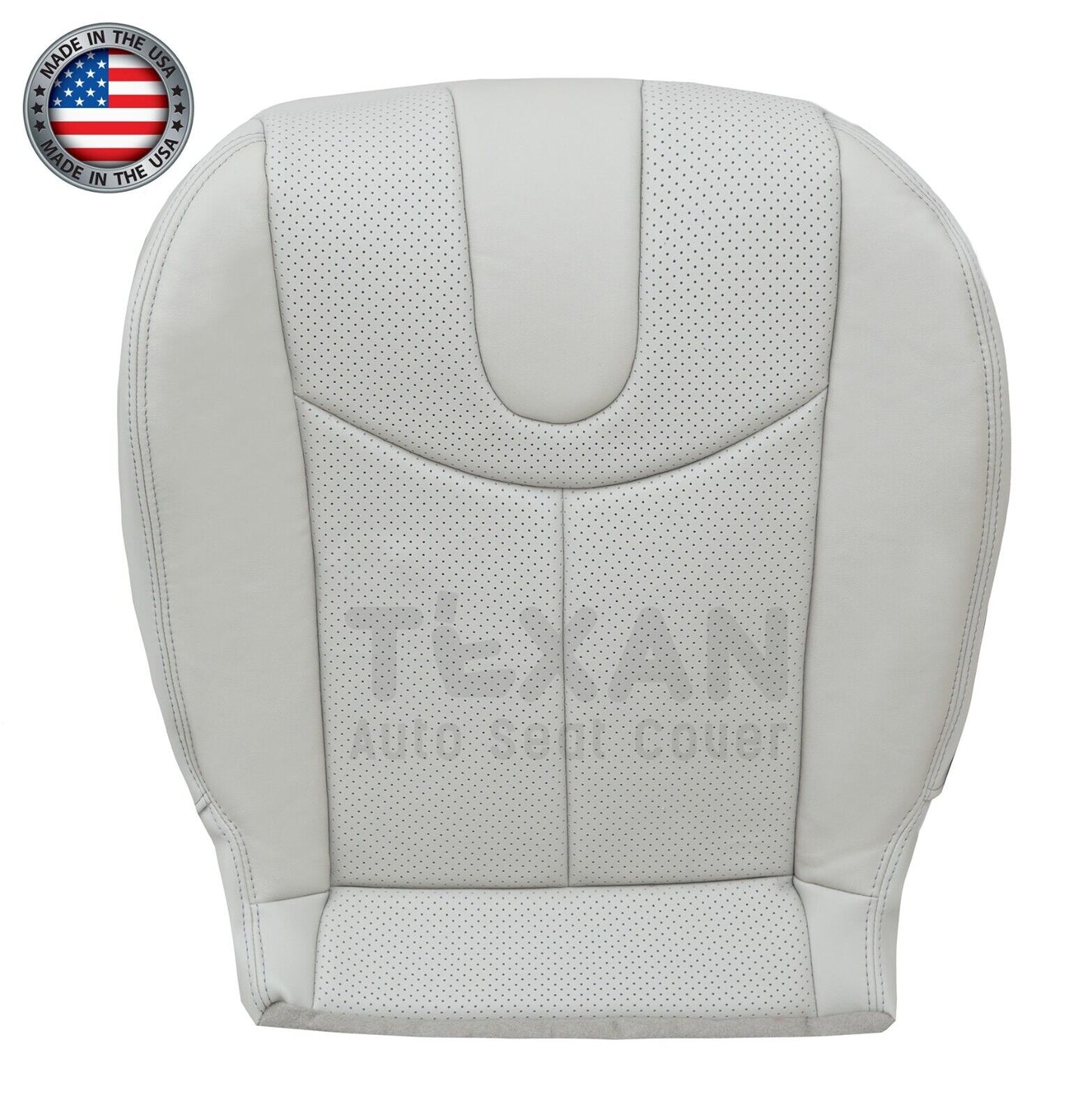 2008, 2009, 2010, 2011, 2012, 2013 Infinity G37 Driver Side Bottom Synthetic Leather Perforated  Replacement Seat Cover Gray