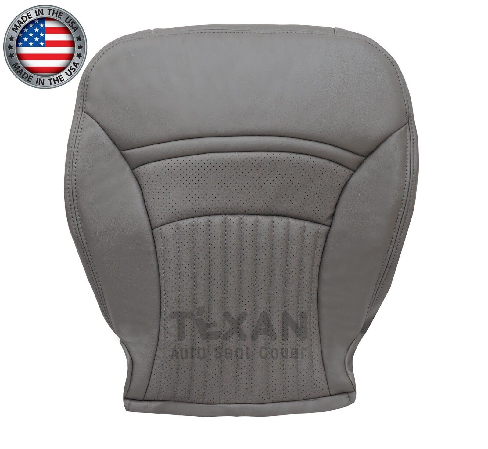 1997 to 2004 Chevy Corvette Passenger side Bottom Synthetic Leather Seat Cover Gray