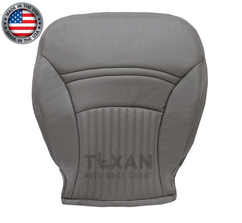 1997 to 2004 Chevy Corvette Driver side Bottom Leather with perforated inserts Replacement Seat Cover Gray